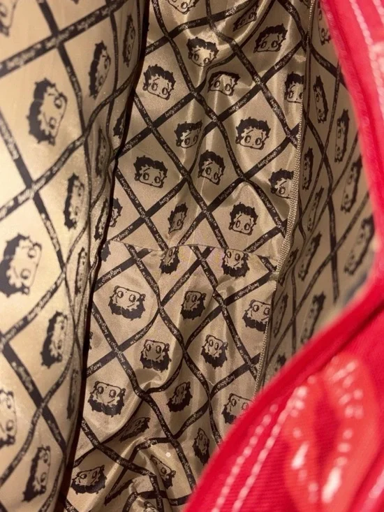 Betty Boop Red Satchel with Character Applique - Picture 3 of 4